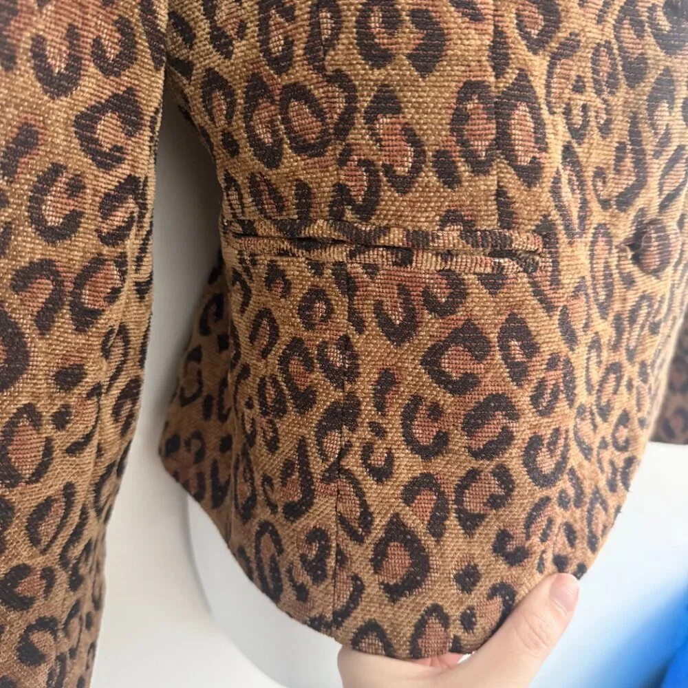 Vintage Pantology Leopard Print Blazer | 10P - Picture 7 of 12